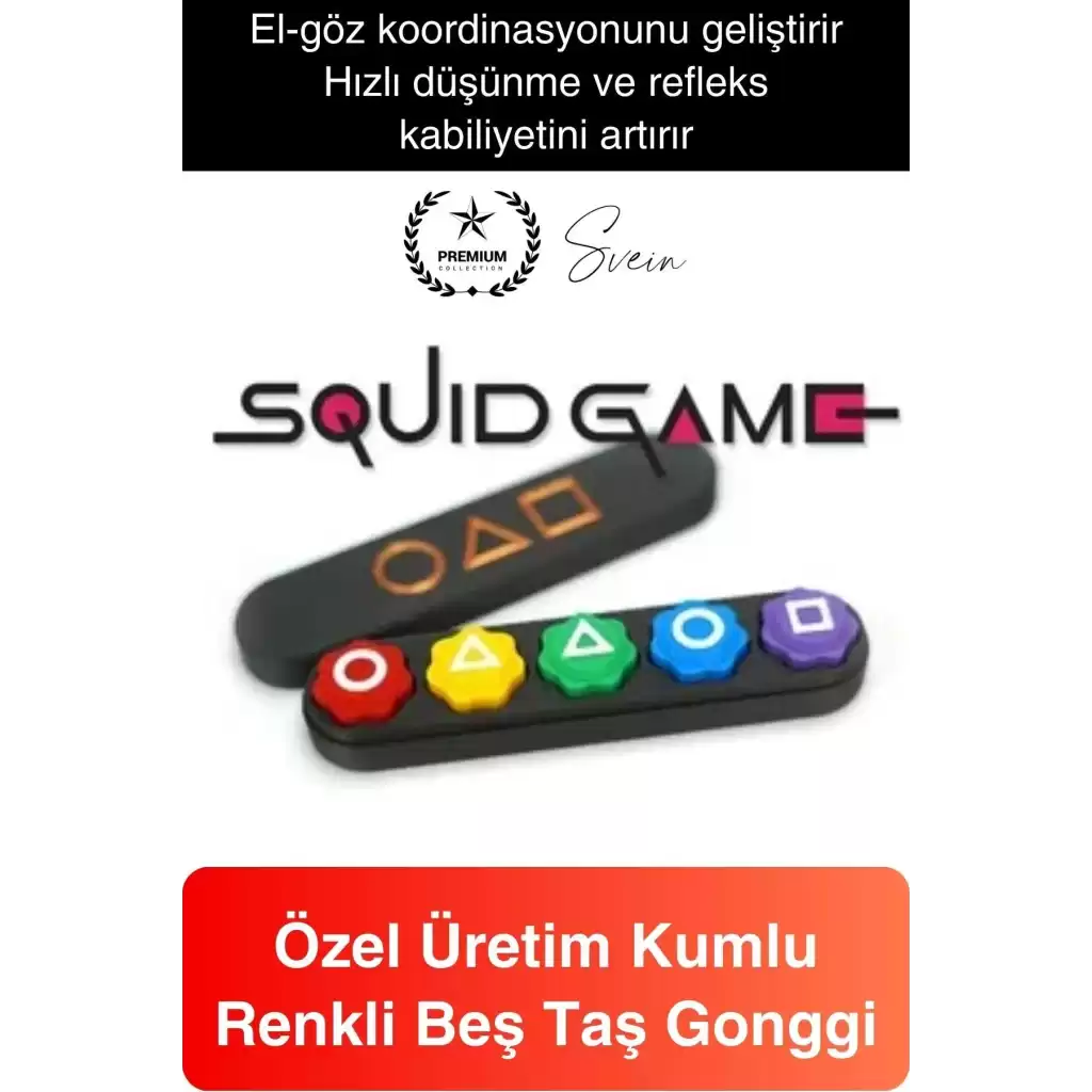 Squid Game 5 Taş Oyunu Seti Kutulu Renkli Geleneksel Kore Gonggi Koordinasyon Aile Parti Aktivite