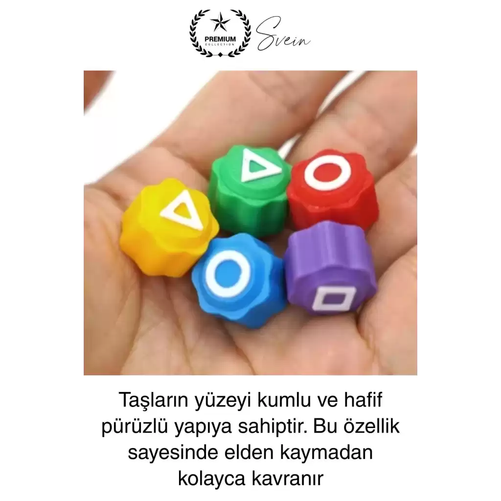 Squid Game 5 Taş Oyunu Seti Kutulu Renkli Geleneksel Kore Gonggi Koordinasyon Aile Parti Aktivite