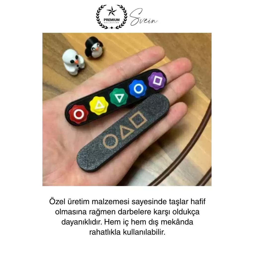 Squid Game 5 Taş Oyunu Seti Kutulu Renkli Geleneksel Kore Gonggi Koordinasyon Aile Parti Aktivite