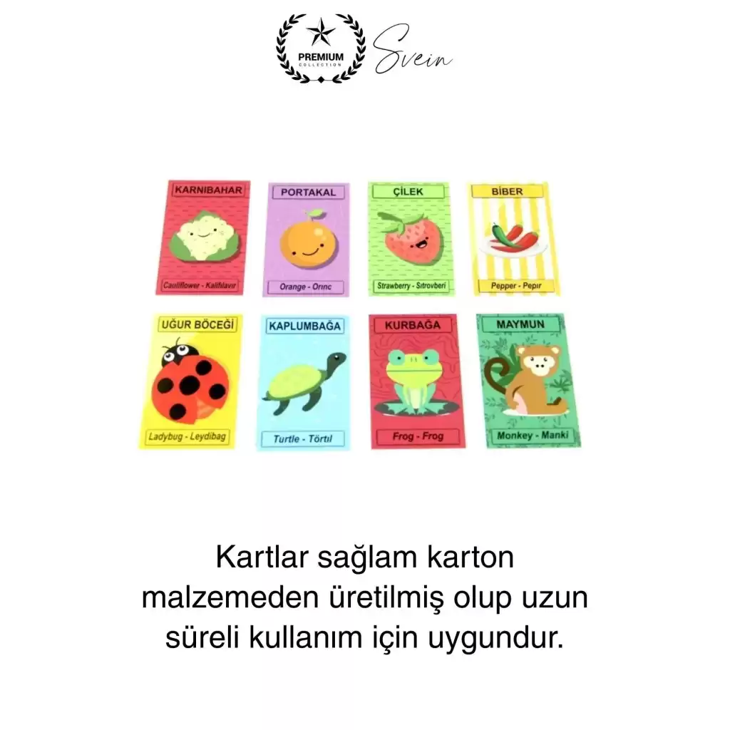 İkili Hafıza Kartları Çocuk Eğitici Eşleştirme Oyun Seti Zeka Gelişim Algı Dikkat Oyunu 108 Kart