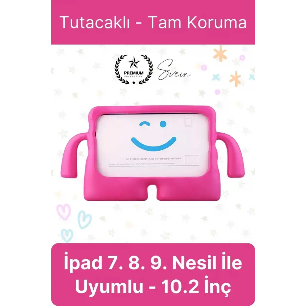 Dayanıklı Apple İpad 7. 8. 9. Nesil 10.2 İnç Uyumlu Çocuk İçin Ayaklı Tablet Kılıfı Koruyucu Silikon