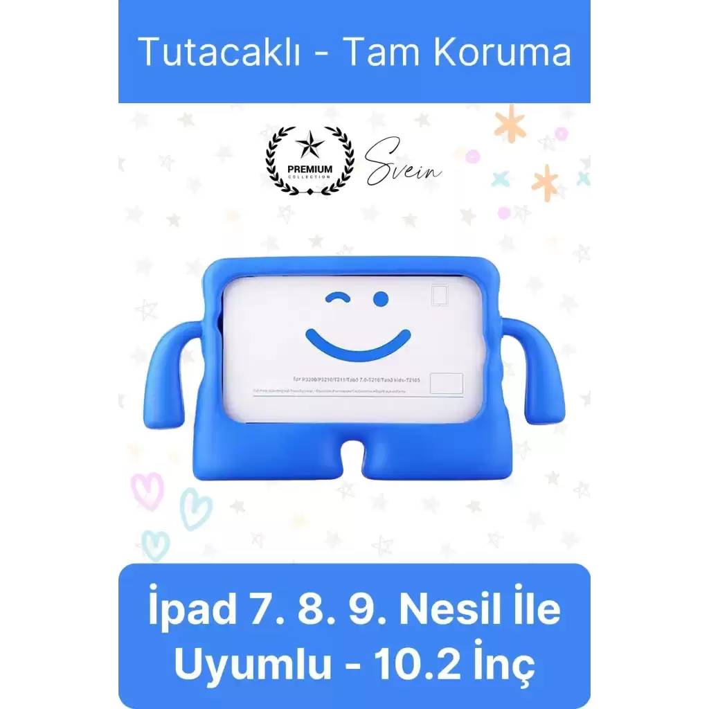 Dayanıklı Apple İpad 7. 8. 9. Nesil 10.2 İnç Uyumlu Çocuk İçin Ayaklı Tablet Kılıfı Koruyucu Silikon