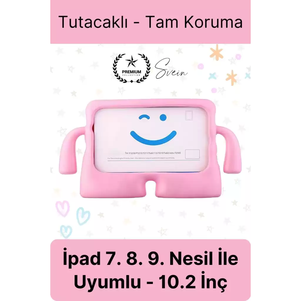 Dayanıklı Apple İpad 7. 8. 9. Nesil 10.2 İnç Uyumlu Çocuk İçin Ayaklı Tablet Kılıfı Koruyucu Silikon