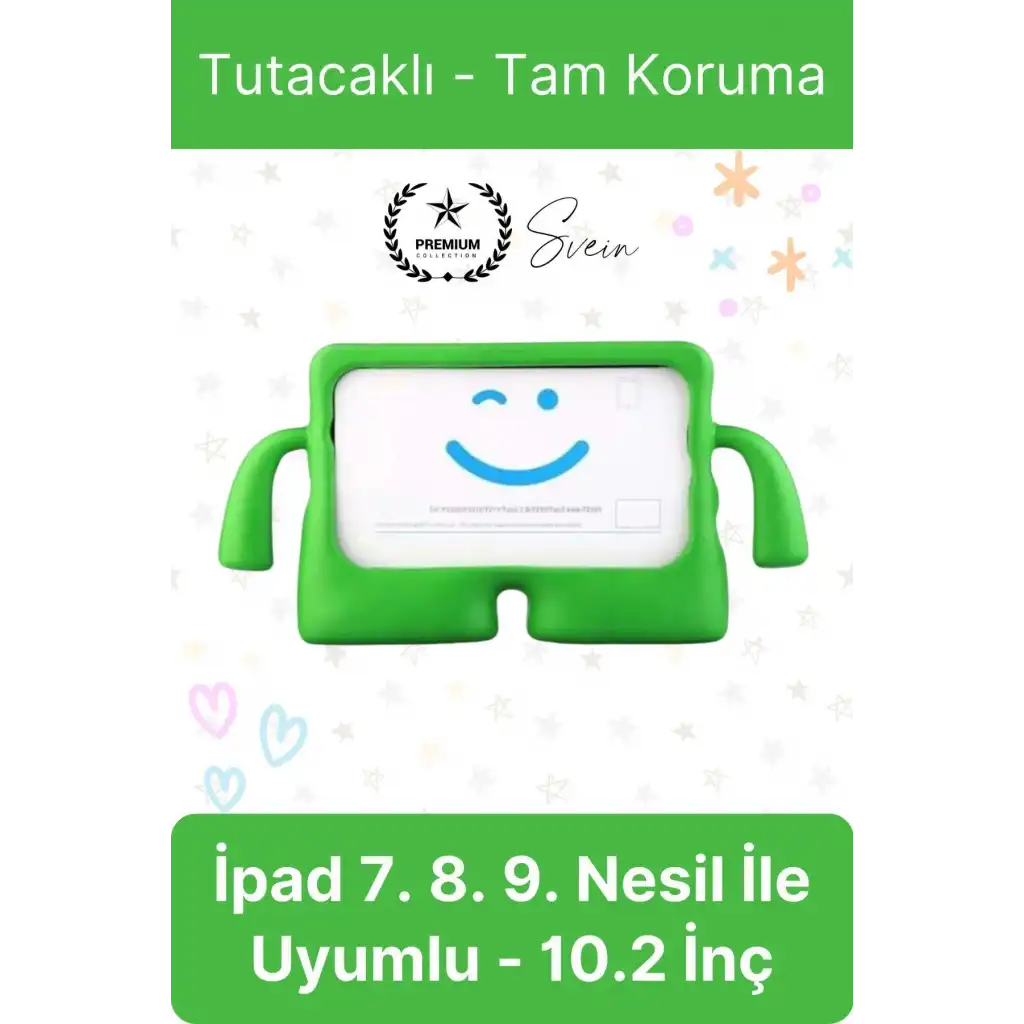Dayanıklı Apple İpad 7. 8. 9. Nesil 10.2 İnç Uyumlu Çocuk İçin Ayaklı Tablet Kılıfı Koruyucu Silikon