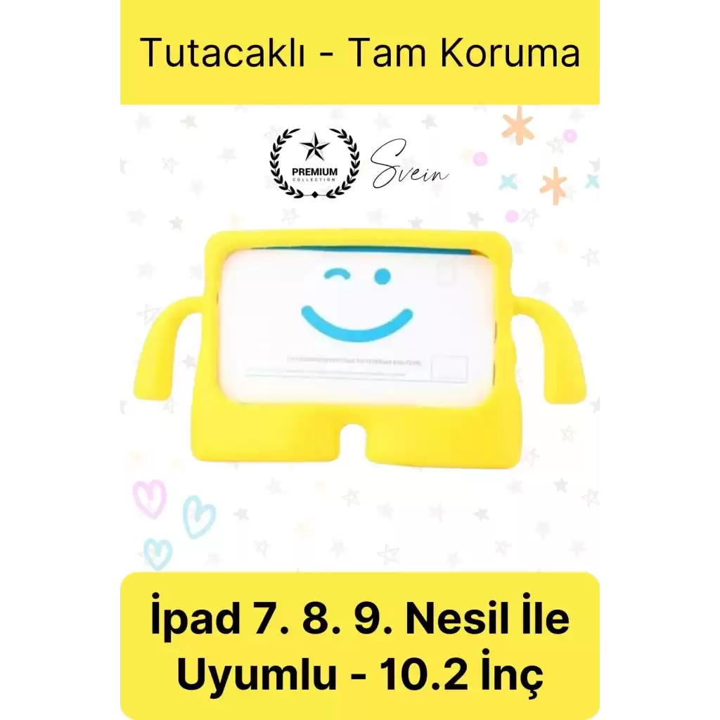 Dayanıklı Apple İpad 7. 8. 9. Nesil 10.2 İnç Uyumlu Çocuk İçin Ayaklı Tablet Kılıfı Koruyucu Silikon