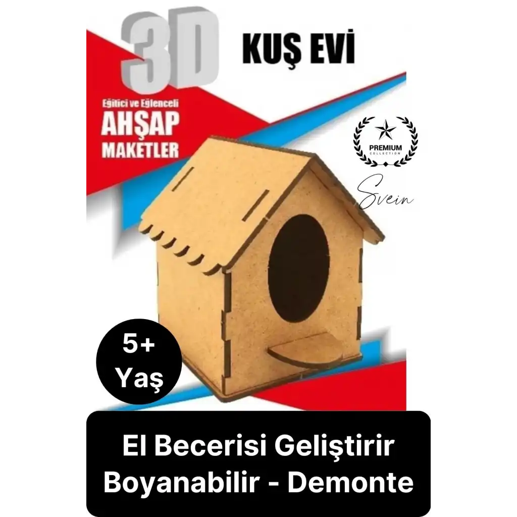 Özel Üretim 3 Boyutlu Minyatür Ham Ahşap Maket Boyanabilir Eğitici Öğretici Motor Beceri Hobi Oyun