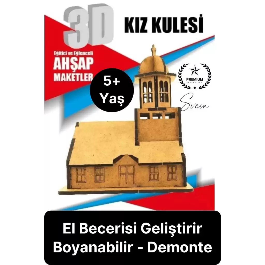 Özel Üretim 3 Boyutlu Minyatür Ham Ahşap Maket Boyanabilir Eğitici Öğretici Motor Beceri Hobi Oyun