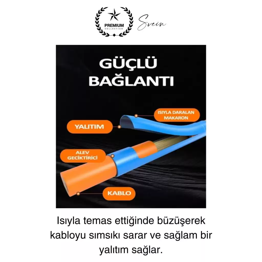 560 Parça Makaron Seti Kutulu Kablo Birleştirme Koruyucu Yalıtım Sıcaklıkla Daralan Tamirat Kaplama