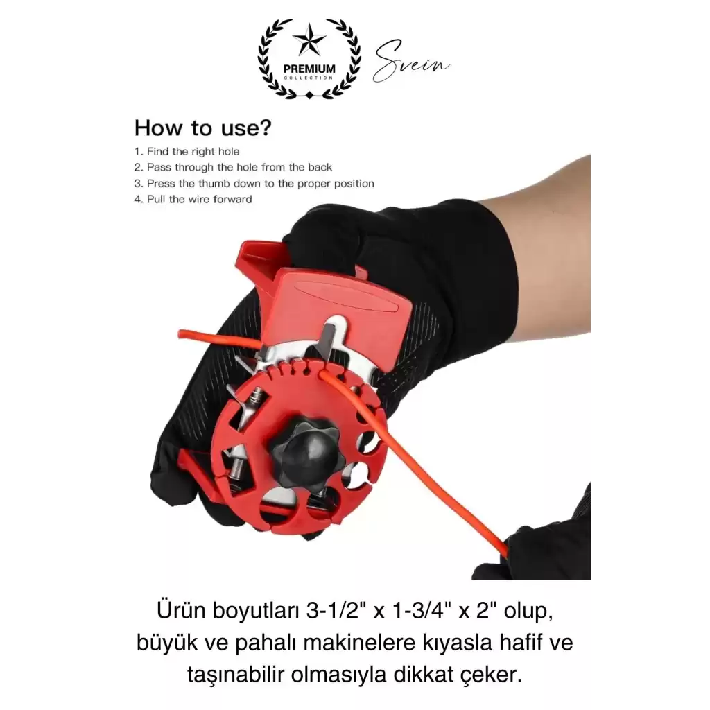 Premium Kompakt Tel Kablo Soyucu Sıyırıcı Cep Boyunda Elde Pratik Döner Koaksiyel Hafif Taşınabilir