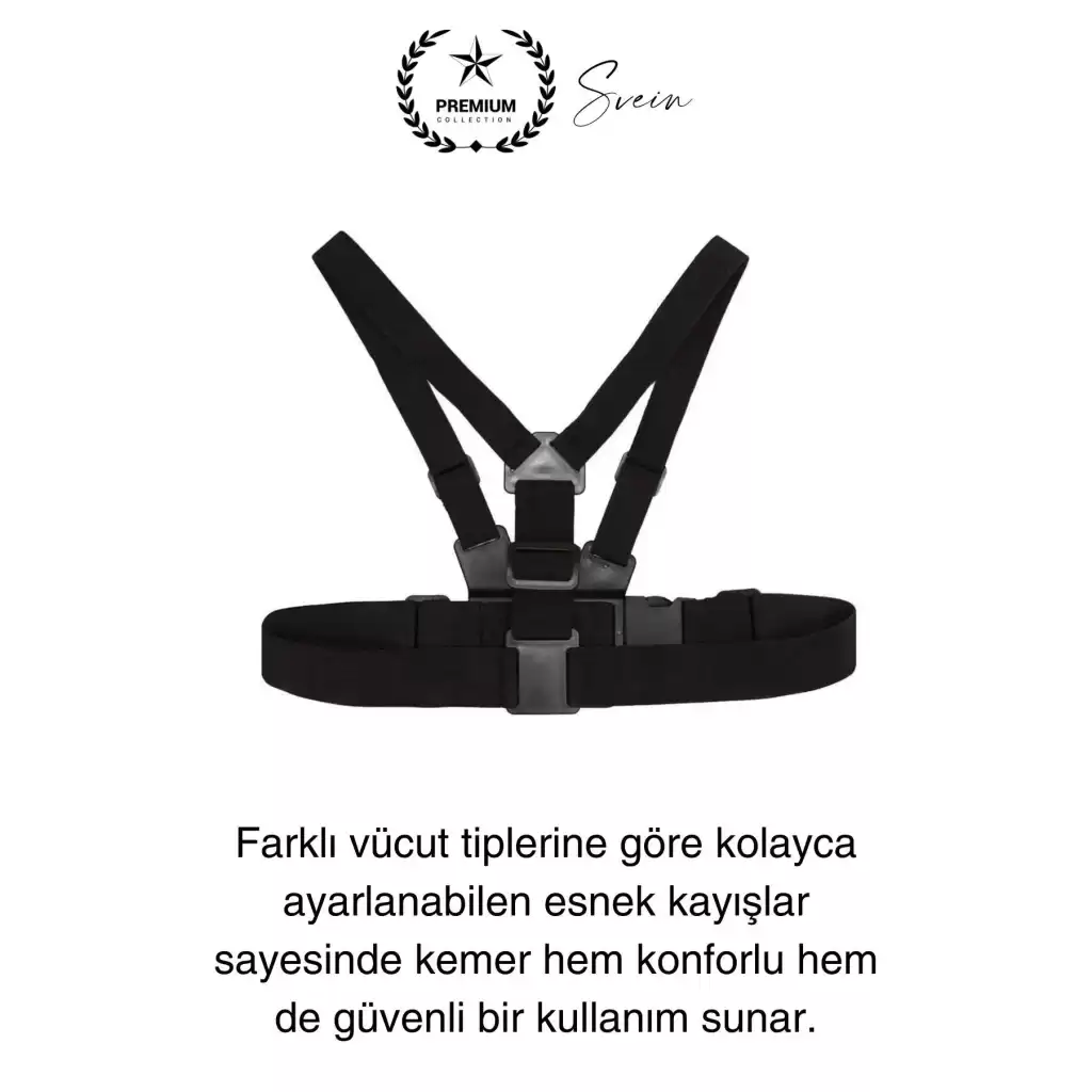 Premium Ayarlanabilir Göğüse Sabitlenen Spor Aksiyon Kamerası Kemeri Video Görüntü Çekim Ekipmanı
