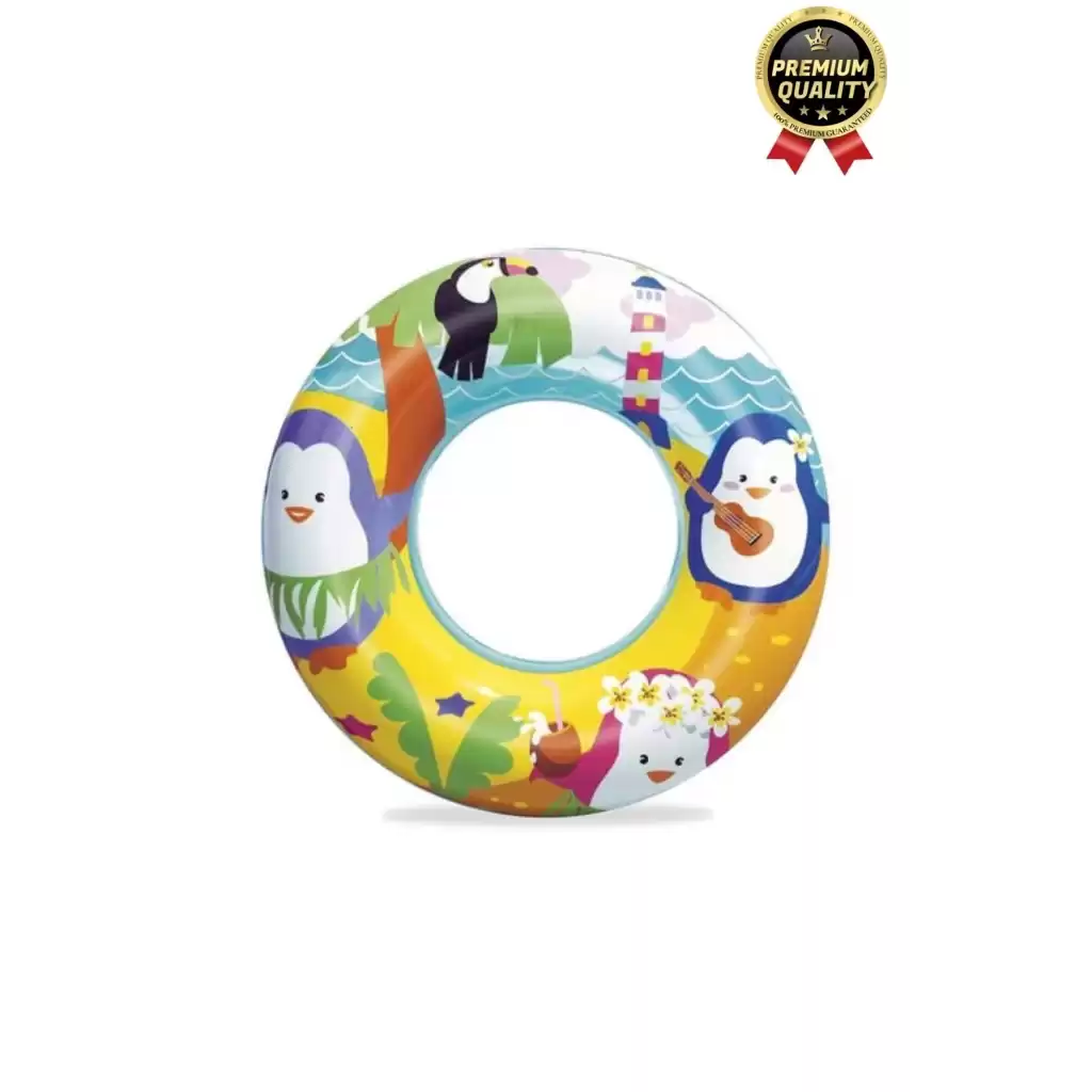 Premium Dayanıklı Güvenli 80 Kg 51 Cm Çocuk Eğlenceli Hayvanlar Desenli Deniz Havuz Yüzme Simidi