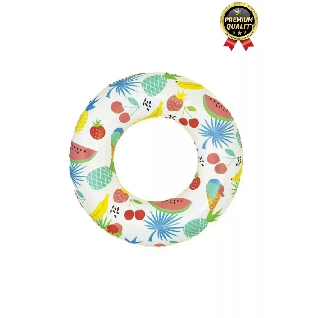 Premium Dayanıklı Güvenli 80 kg 51 Cm 176 lbs Çocuk Eğlenceli Meyve Desenli Deniz Havuz Yüzme Simidi