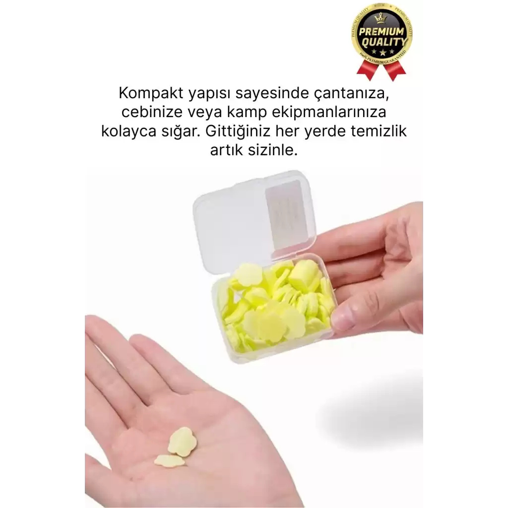 Mini Pratik Taşınabilir Dış Mekan Tuvalet Kullanımı Çeşitli Kokulu Çiçek Desenli Sihirli Cep Sabunu