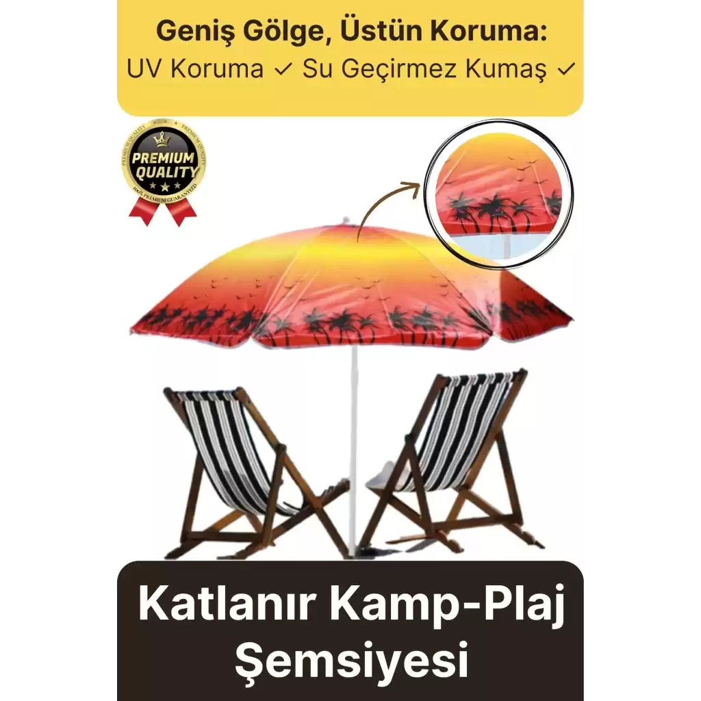 Dayanıklı Katlanabilir Fiber Tel Büyük Boy 170cm Deniz Bahçe Balkon Piknik Kamp Güneş Plaj Şemsiyesi