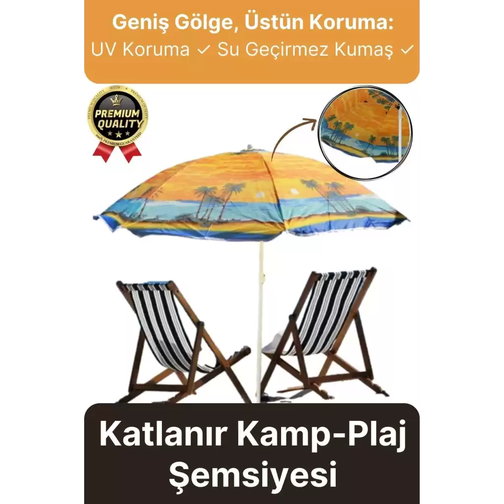 Dayanıklı Katlanabilir Fiber Tel Büyük Boy 170cm Deniz Bahçe Balkon Piknik Kamp Güneş Plaj Şemsiyesi
