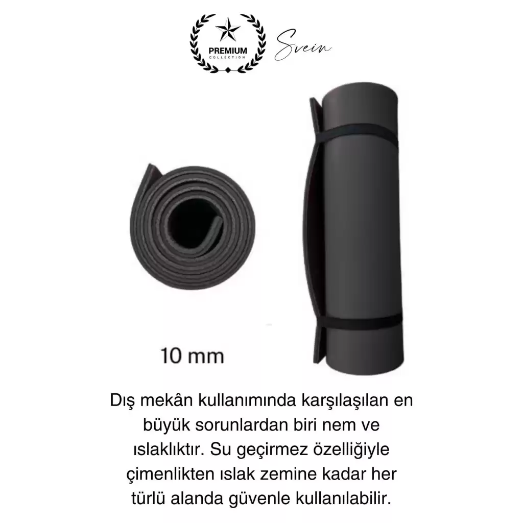 Su Geçirmez 180 cm Çift Taraflı Kaymaz Dağcı Kamp Minderi Taşıma Askılı Rahat Zemin Matı Yatak