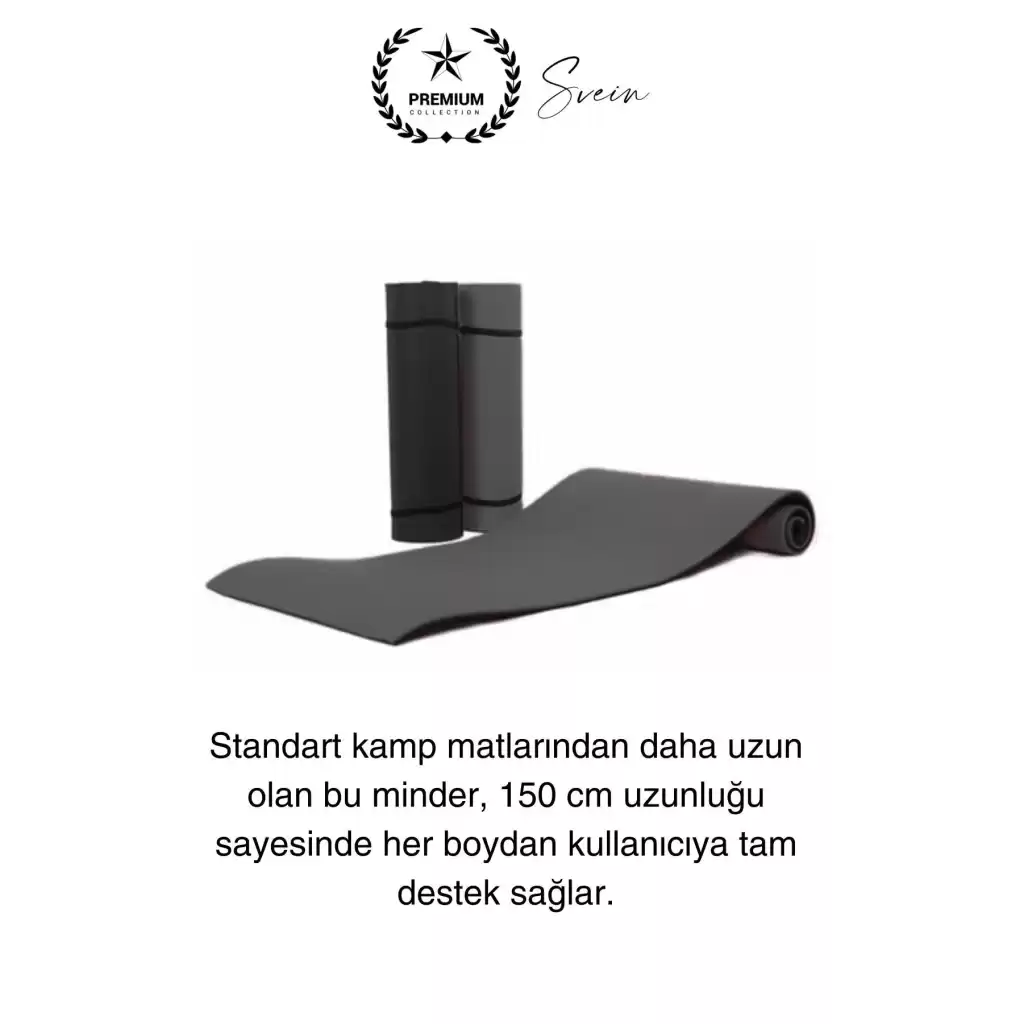 Taşıma Askılı 150 cm Dayanıklı Kaymaz Su Geçirmez Kamp Dağcılık Matı Rahat Konforlu Taşınabilir