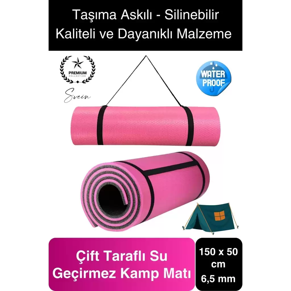 Taşıma Askılı 150 cm Dayanıklı Kaymaz Su Geçirmez Kamp Dağcılık Matı Rahat Konforlu Taşınabilir