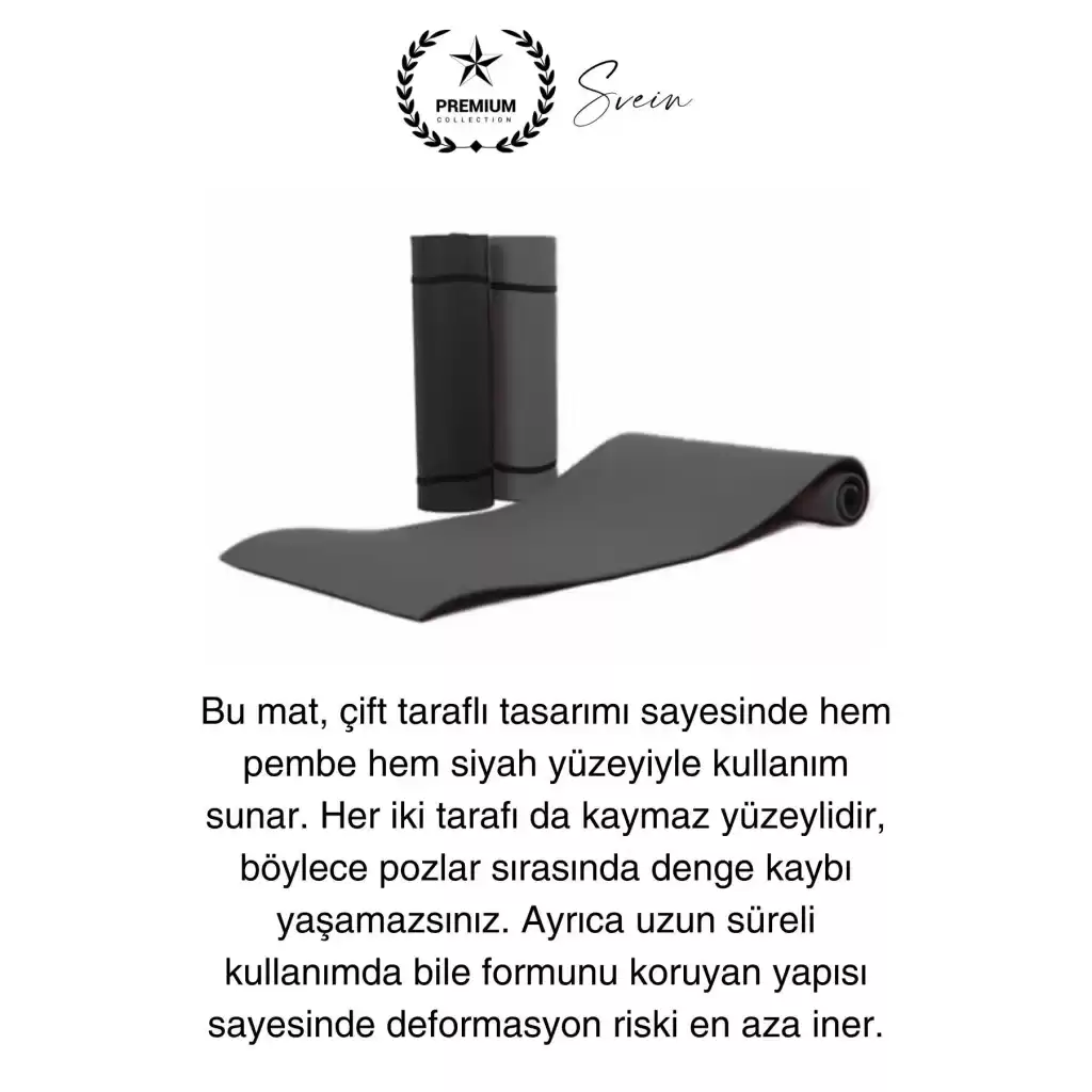 150 cm Dayanıklı Kaymaz Taşıma Askılı Su Geçirmez Yoga Pilates Matı Rahat Konforlu Taşınabilir