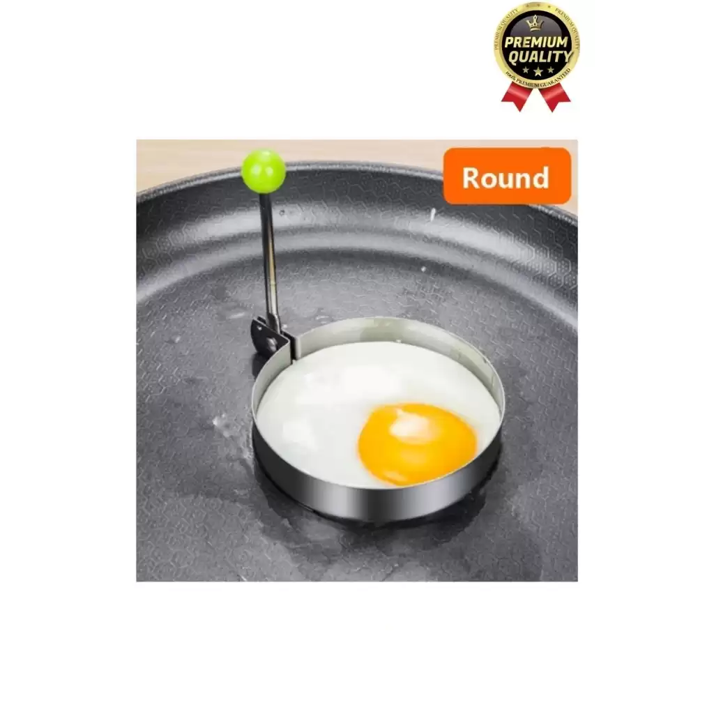 Premium Metal Yanmaz Yapışmaz Sunum Görsel Yumurta Krep Gözleme Şekillendirici Yuvarlak Omlet Kalıbı