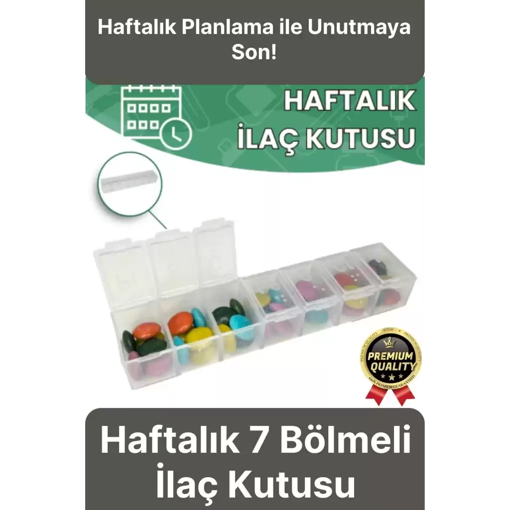 Dayanıklı Düzenleyici Organizer Abs Plastik Şeffaf Haftalık Günlük 7 Bölmeli İlaç Hap Saklama Kutusu
