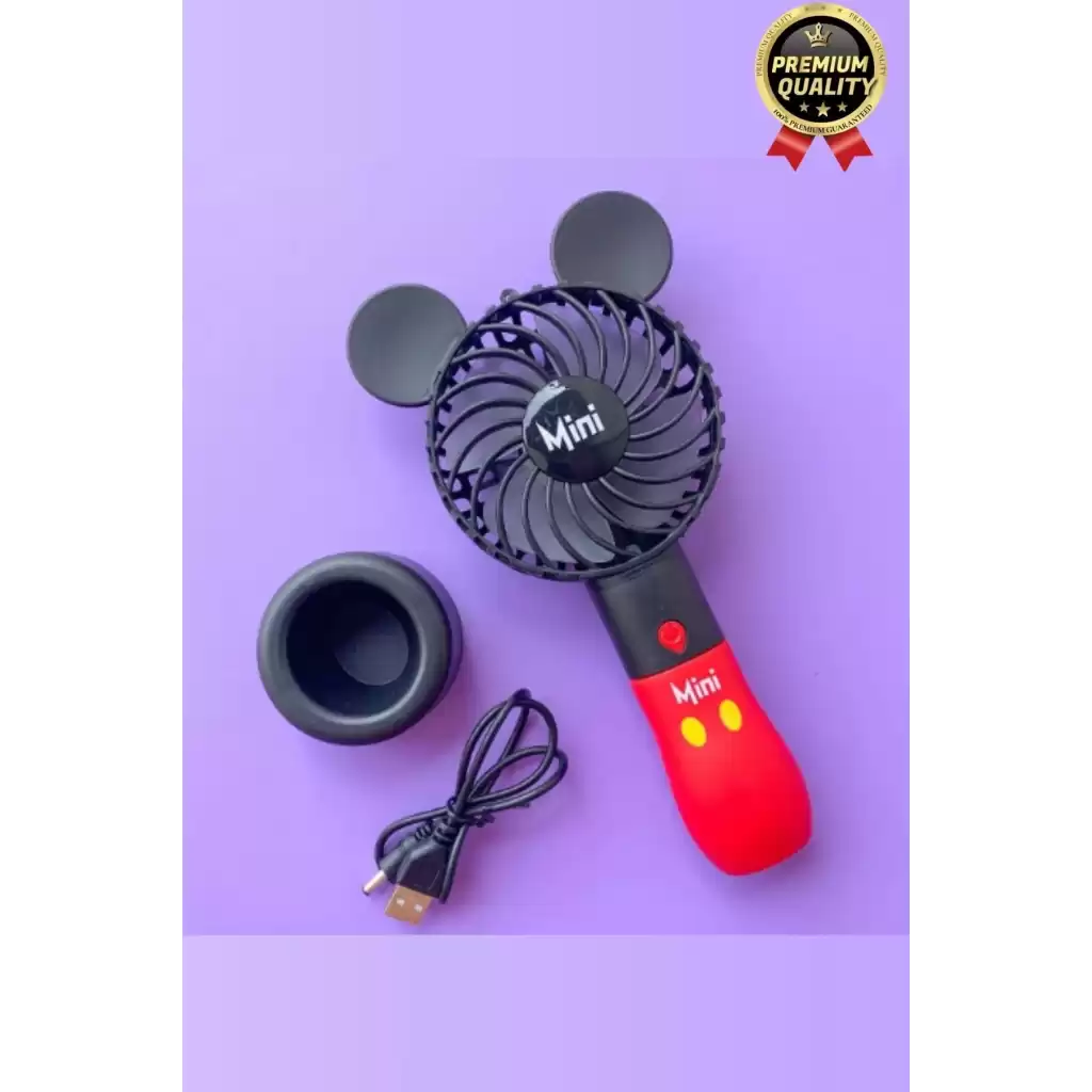 Yeni Seri Taşınabilir Kablosuz 1200mAh Pervaneli 2 Kademeli Usb Şarjlı Masa ve El Fanı Vantilatör