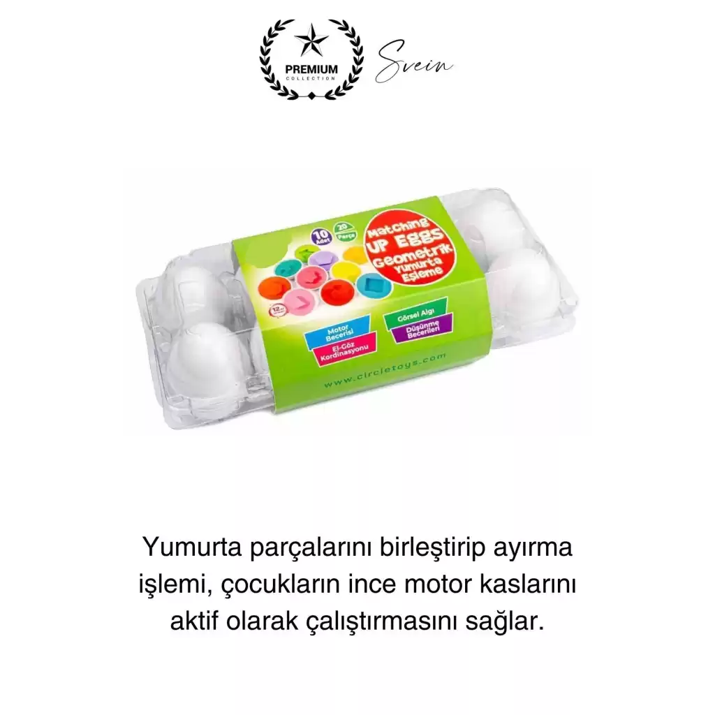 15li Geometrik Yumurta Eşleme Oyunu Motor Gelişim Görsel Algı Şekilli Eğitici Öğretici Oyuncak