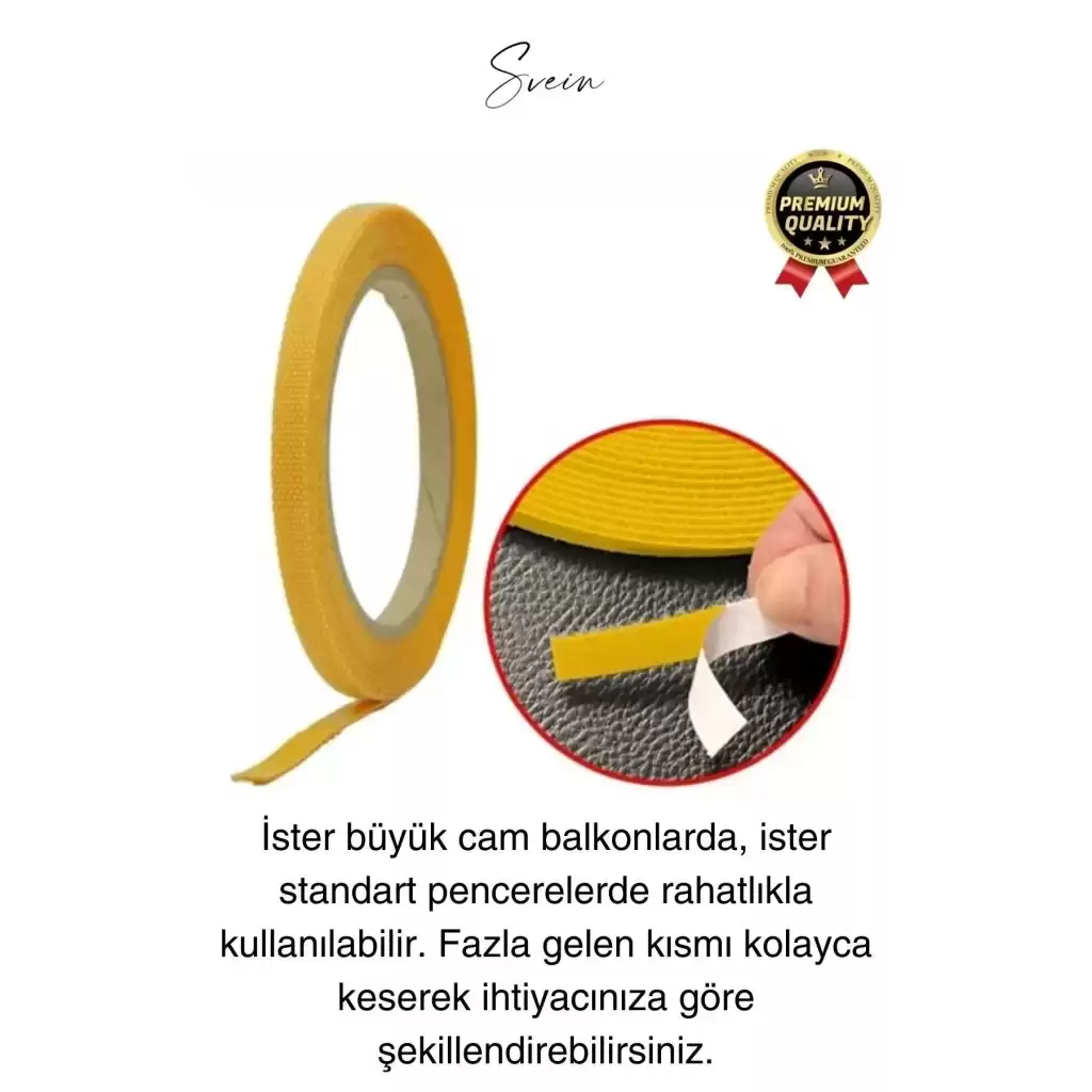 4 mt Güçlü Premium Sineklik Yedek Cırt Bant Pencere Kapı Yapışkanlı Tül Sinek Perdesi Bandı 3 Adet