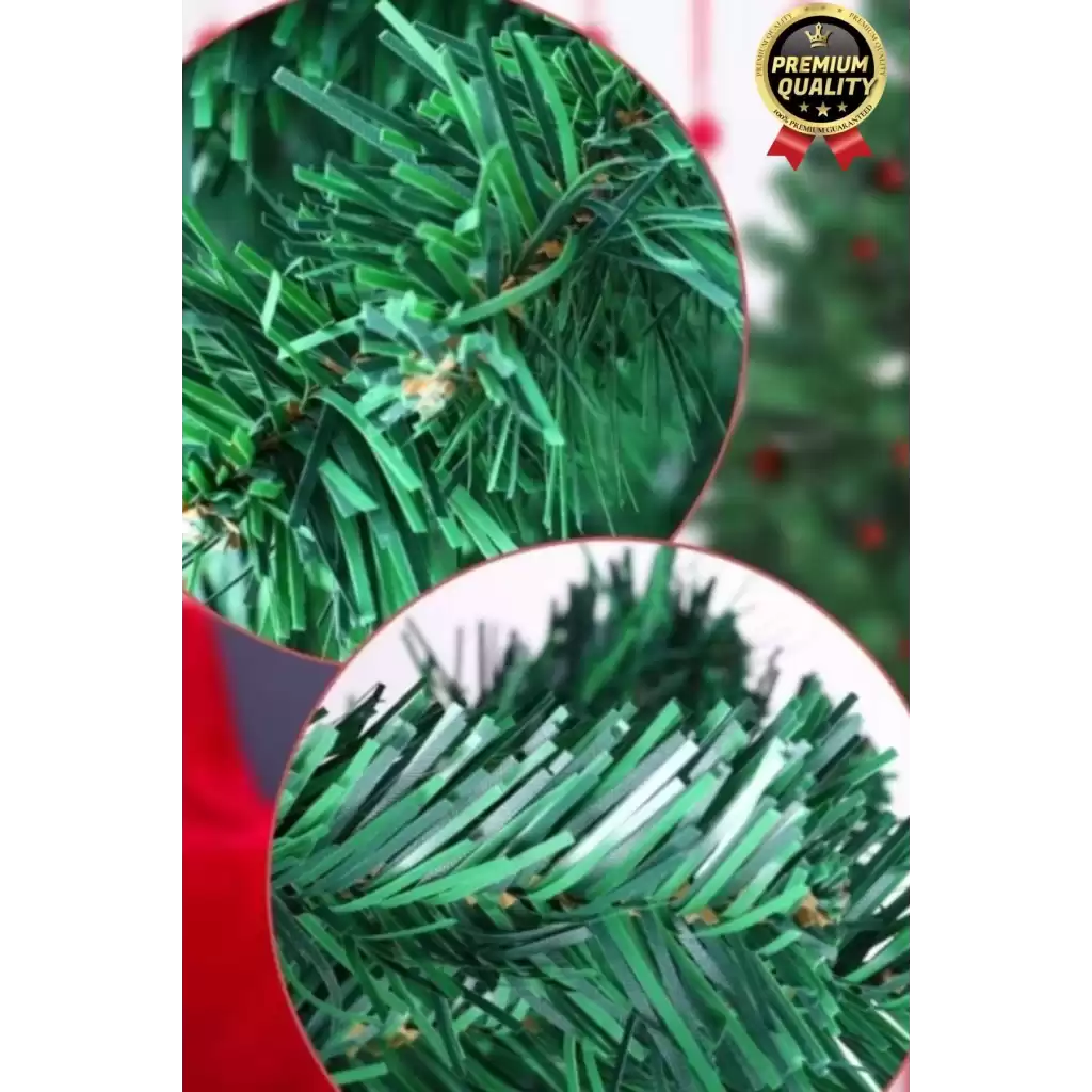 Premium Kalite Yeni Yıl Süsleme Seti Renkli Işık Hediyeli Yılbaşı Çam Ağacı Noel Paketi 60 Cm 60 Dal