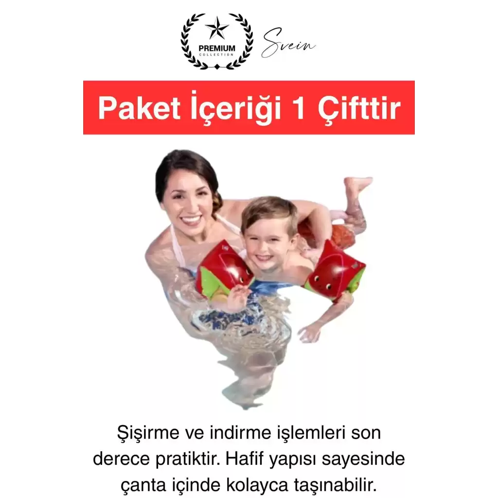 Meyve Desen Güvenli 5-12 Yaş Çocuklar İçin Yüzme Kolluk Deniz Havuz Şişme Kolluğu Yüzücü Hava Odalı