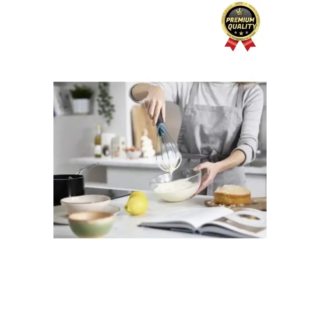 Profesyonel Dayanıklı Yapışmaz Çeyiz Mutfak Yumurta Kek Düz Balon Silikon Saplı 2 işlevli Çırpıcı