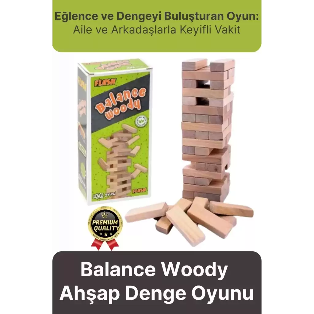 Premium Eğlence Parti Etkinlik Aile Strateji Koordinasyon Gelişimi Balance Woody Ahşap Denge Oyunu