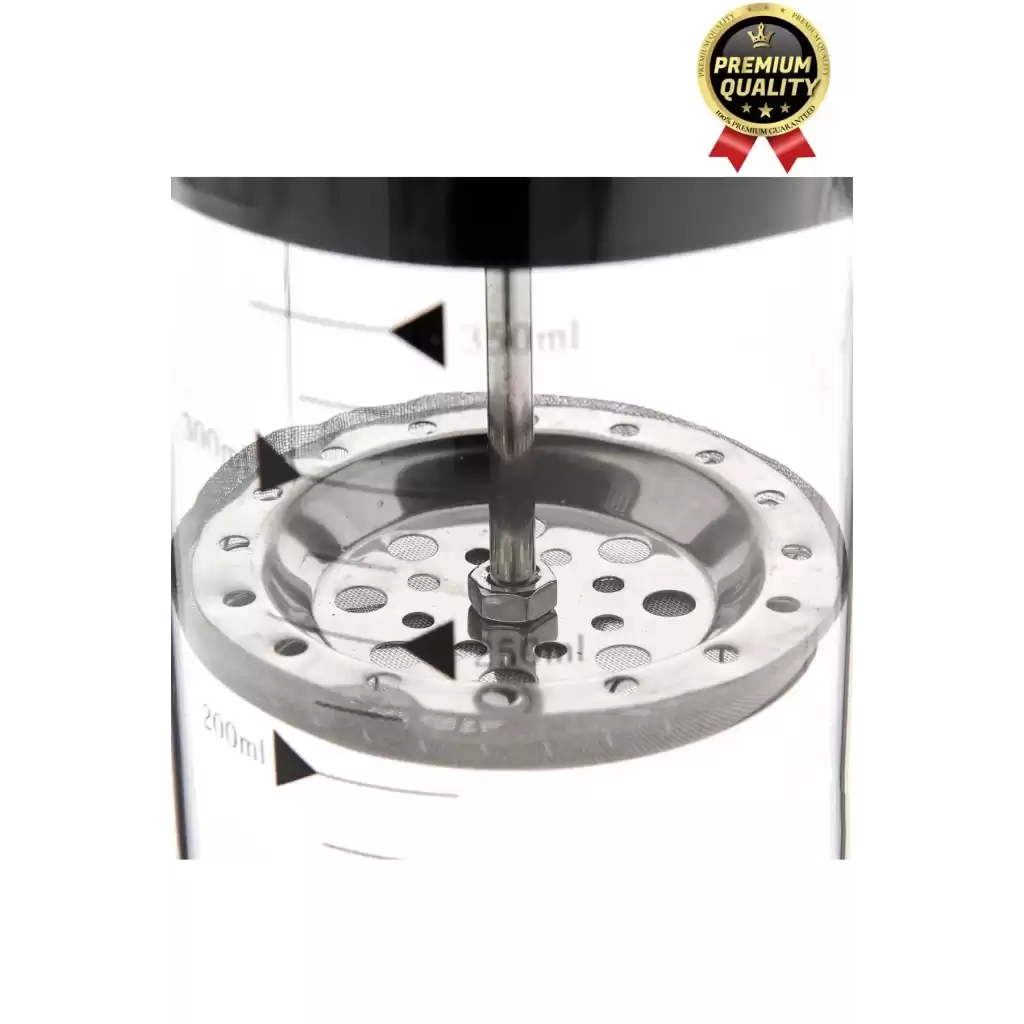 Çok Amaçlı Isıyı Koruyan Süzgeçli Bitki Çayı Filtre Kahve Demlik Ölçü Kabı Cam French Press 350 ml