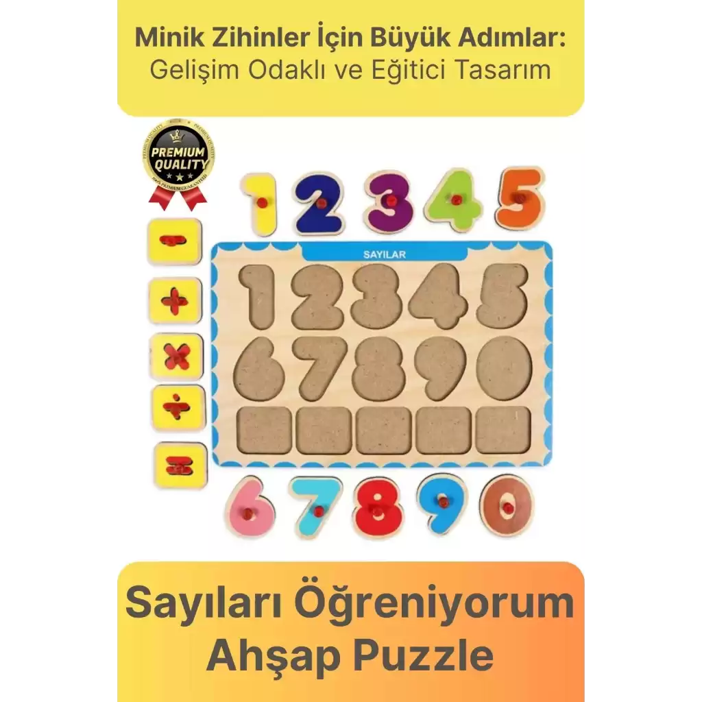 Yeni Seri Çocuk Ebeveyn Eğlenceli Eğitici Öğrenme Destekli Sayılar Yapboz Ahşap Tutmalı Puzzle