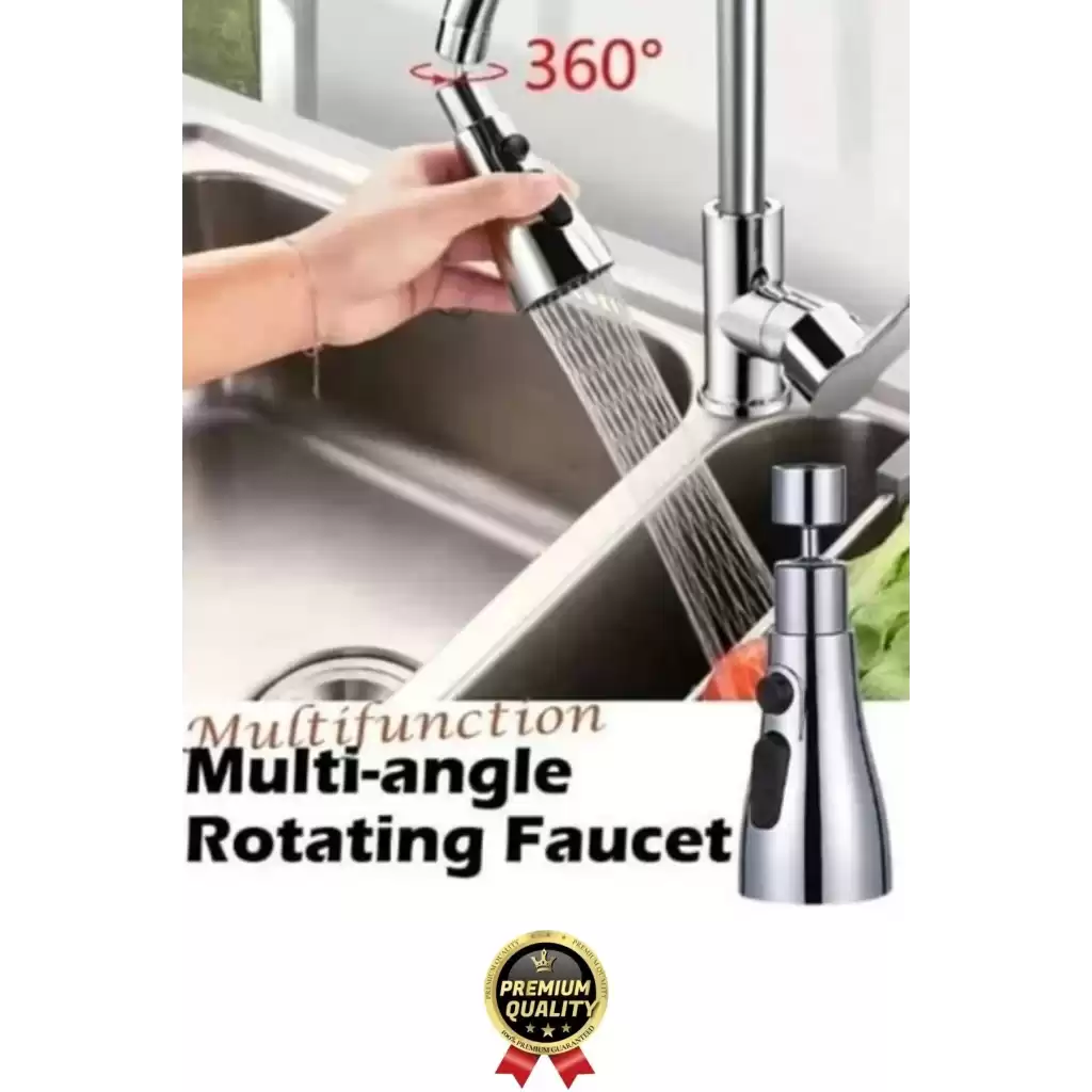 Yeni Seri Kaliteli Şık 3 Fonksiyonlu 720 Derece Dönebilen Mutfak Lavabo Banyo Metalik Musluk Başlığı