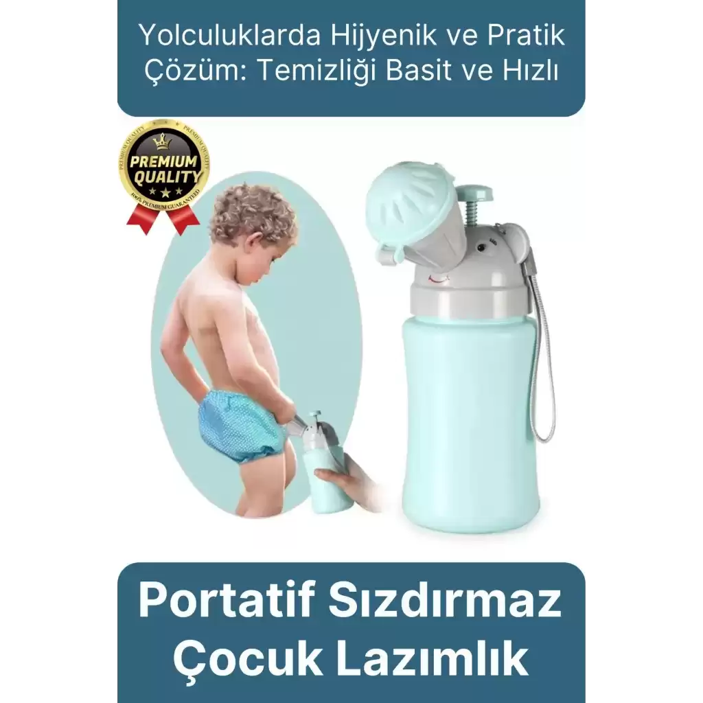 Çok Amaçlı Portatif Pratik Sızdırmaz Araba Yolculuk Çocuk Kız Erkek Pisuarı Lazımlık Küçük Tuvalet