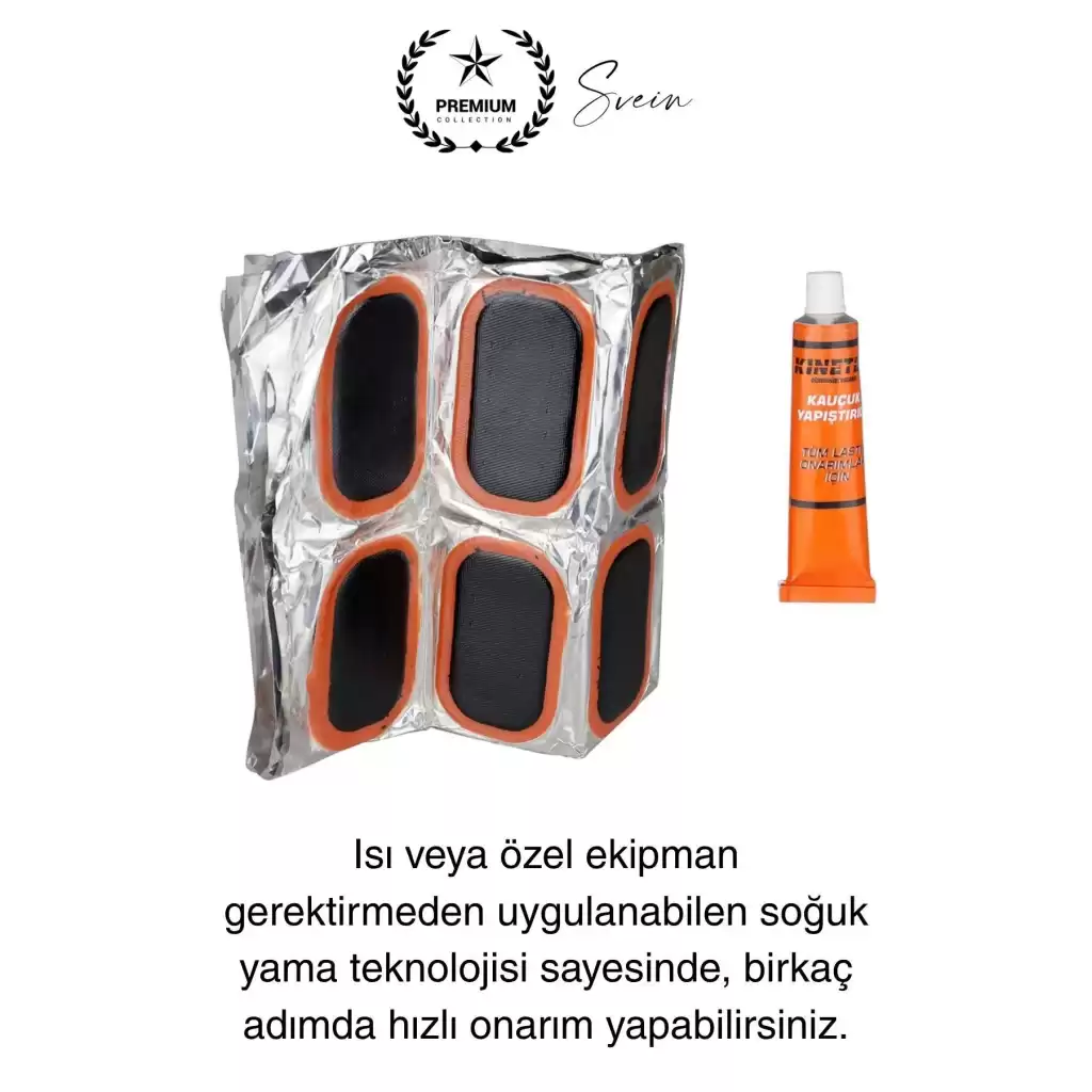 Ekstra Güçlü Araba Bisiklet Motosiklet Soğuk Yama Lastik Tamir Yaması Seti 24 Parça Kolay Pratik