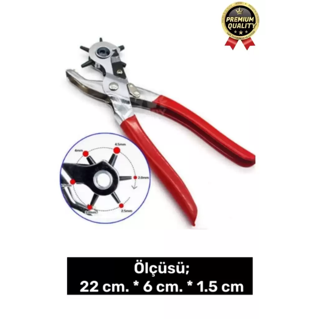 Çok Fonksiyonlu Paslanmaz Çelik Delik Açma Aleti 6 Başlıklı Kumaş Deri Pantolon Kemer Delme Pensesi