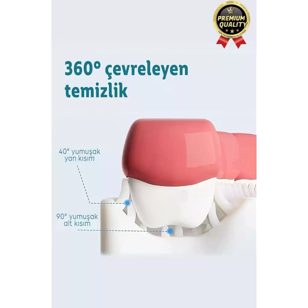 Yeni Nesil Pratik Silikon Yuvarlak U şeklinde Saplı 2-6 Yaş Yumuşak Mavi Bebek Çocuk Diş Fırçası