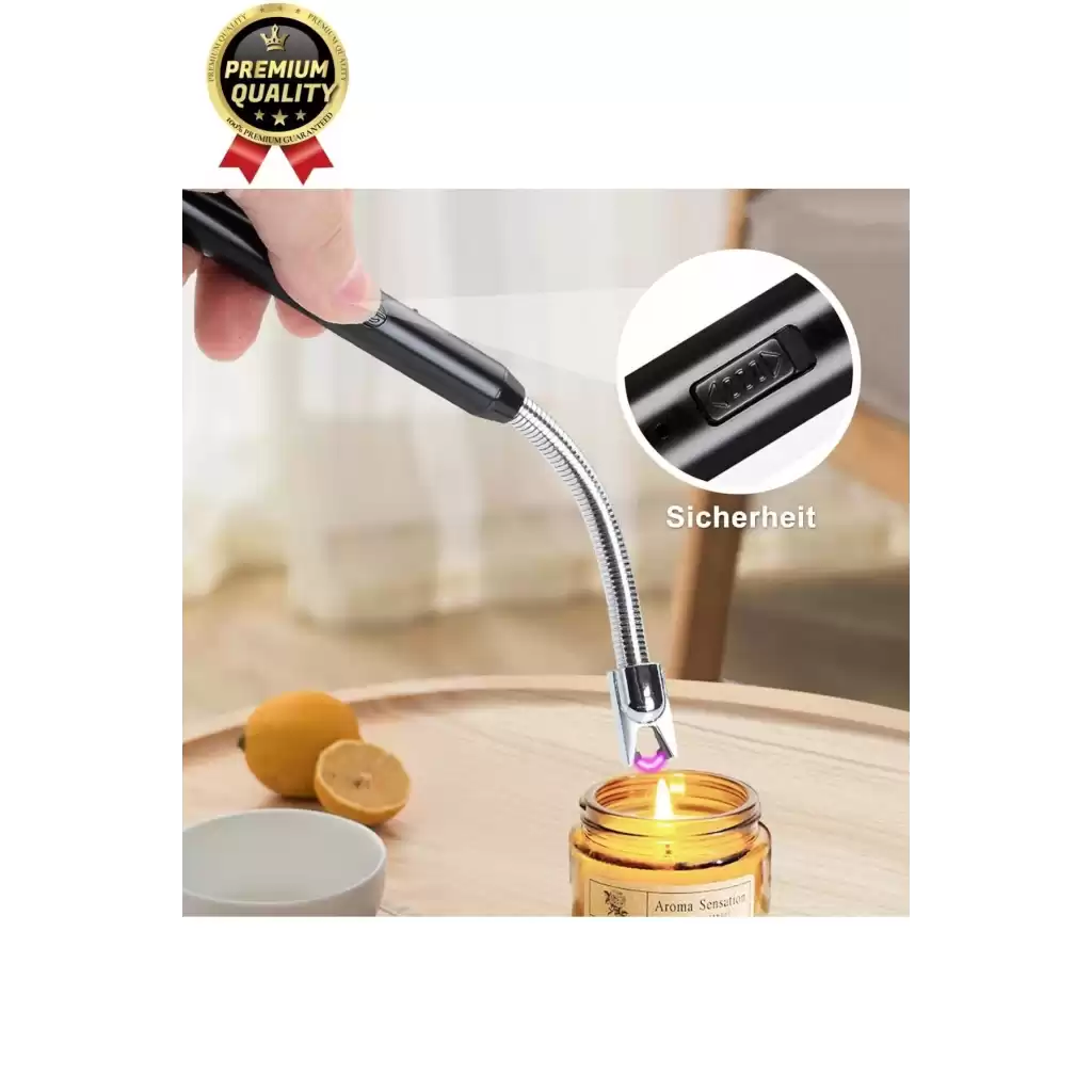 Özel Üretim Fonksiyonel USB Şarj Edilebilir Rüzgar Geçirmez Alevsiz Kamp Mum Metal Elektrikli Çakmak