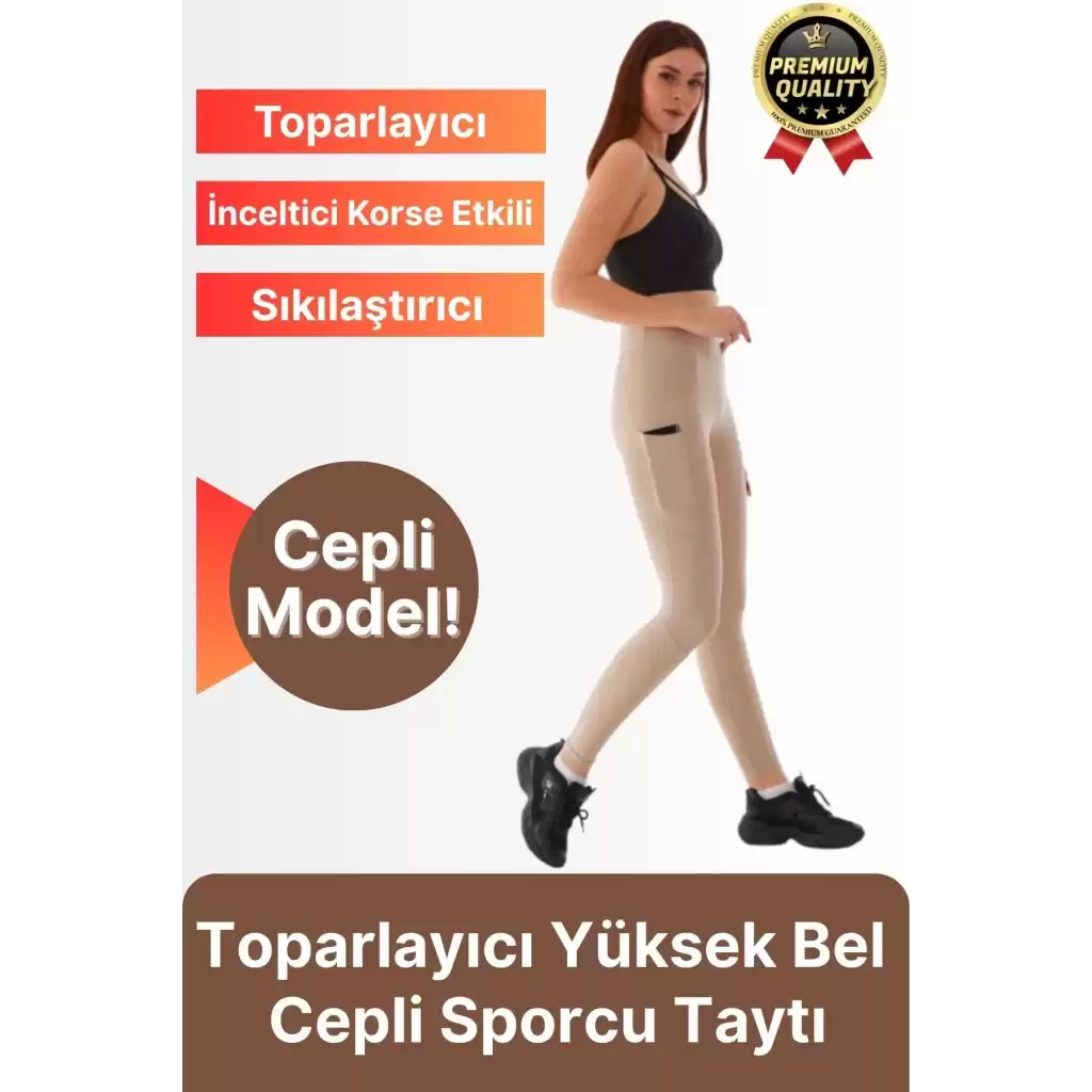 Yeni Seri İnceltici Korse Etkili Sıkı Dokuma Yoga Fitness Gym Training Yüksek Bel Cepli Sporcu Taytı