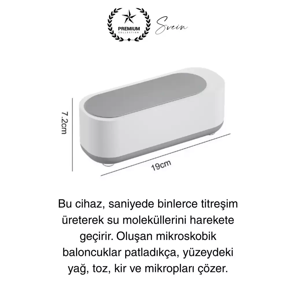 Ultrasonik Çok Fonksiyonlu Yüksek Titreşimli Yıkama Takı Saat Aksesuar Gözlük Temizleme Makinesi Usb