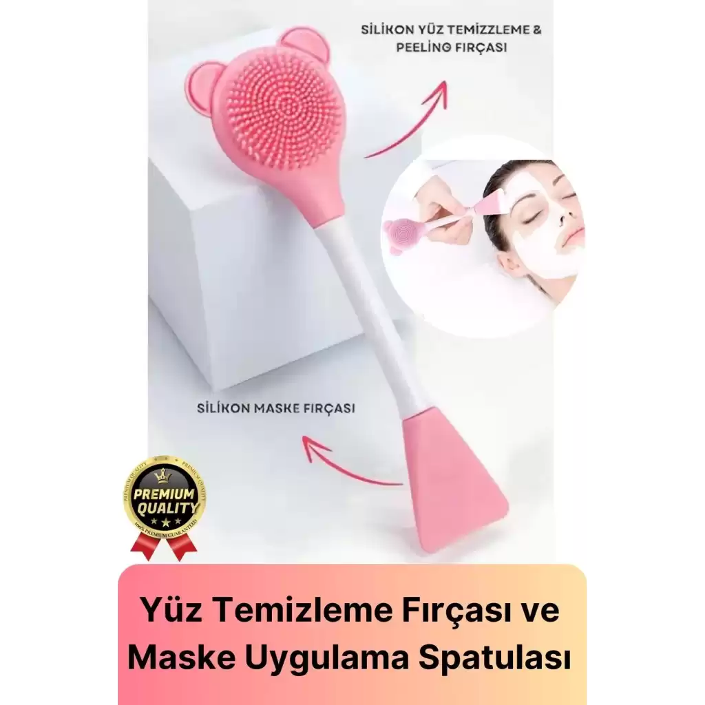 Özel Seri Esnek Yumuşak Silikon Yüz Cilt Krem Maske Uygulama ve Temizleme Fırçası Spatulası 1 Adet