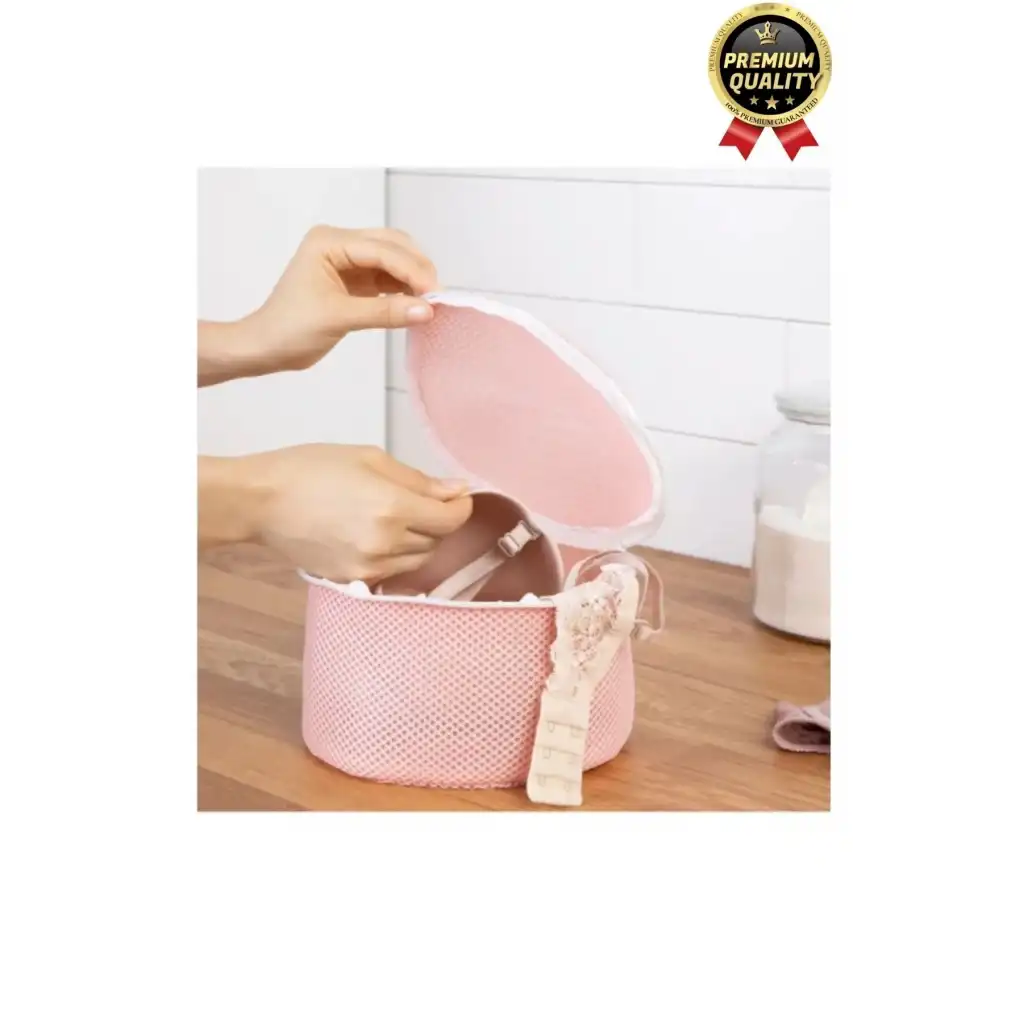 Çok Amaçlı Dayanıklı Fermuarlı Kumaş Sütyen İç Çamaşırı Yıkama Filesi Torbası Seti 2 Adet 20x15cm