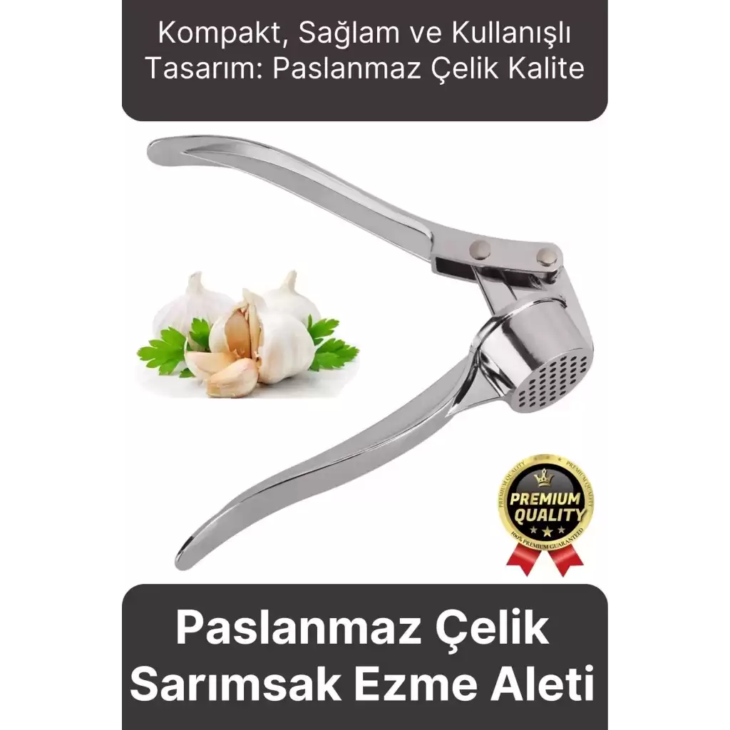 Çok Amaçlı Mutfak Paslanmaz Çelik Kompakt Tasarım Pratik Sağlam Kıyıcı Sarımsak Ezme Aleti Rendesi