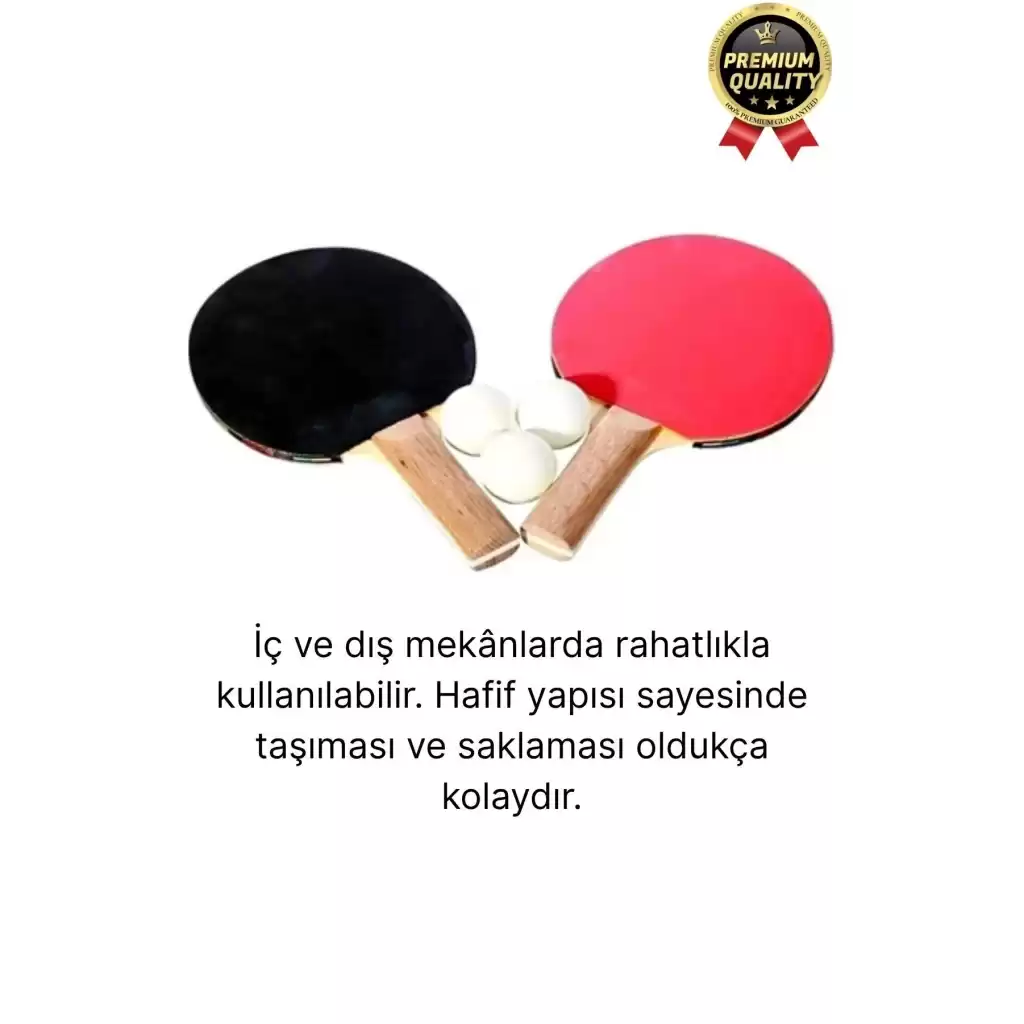Özel Seri Yüksek Kaliteli Eğlence Oyun Renkli 2 Adet Raket 3 Pinpon Topu Masa Tenisi Raket Seti