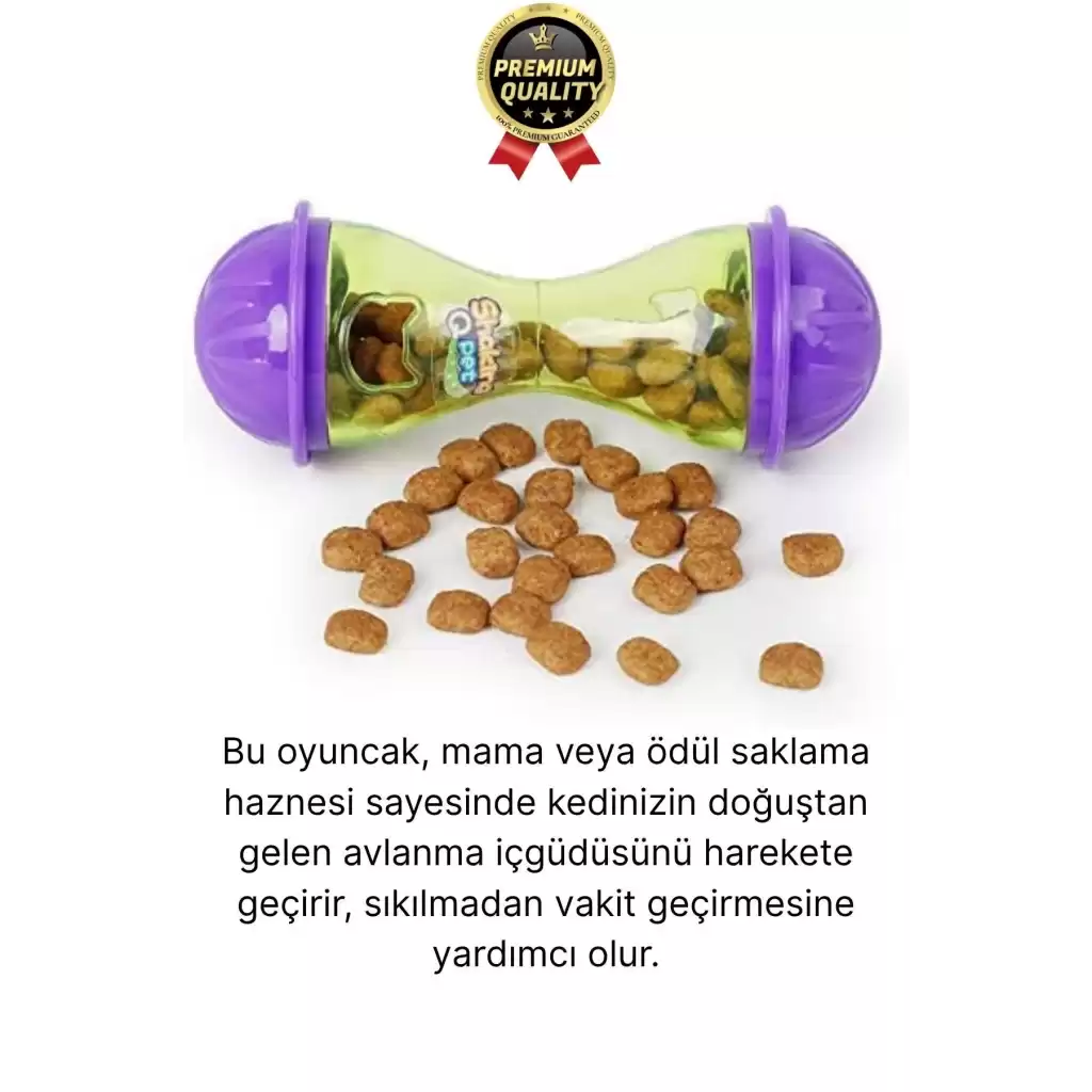 Premium Seri Saklama Hazneli İçgüdüsel Avlanma Kum Saati İnteraktif Kedi köpek Ödül Maması Oyuncağı
