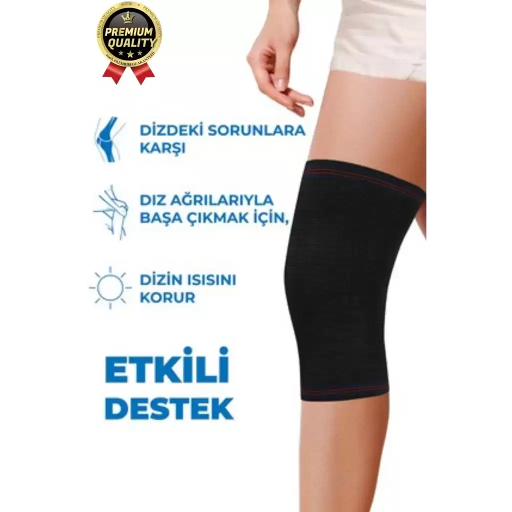 Premium Seri Konforlu Maksimum Koruma Ortopedik Çift Taraflı Elastik Örme Likralı Spor Dizlik Unisex