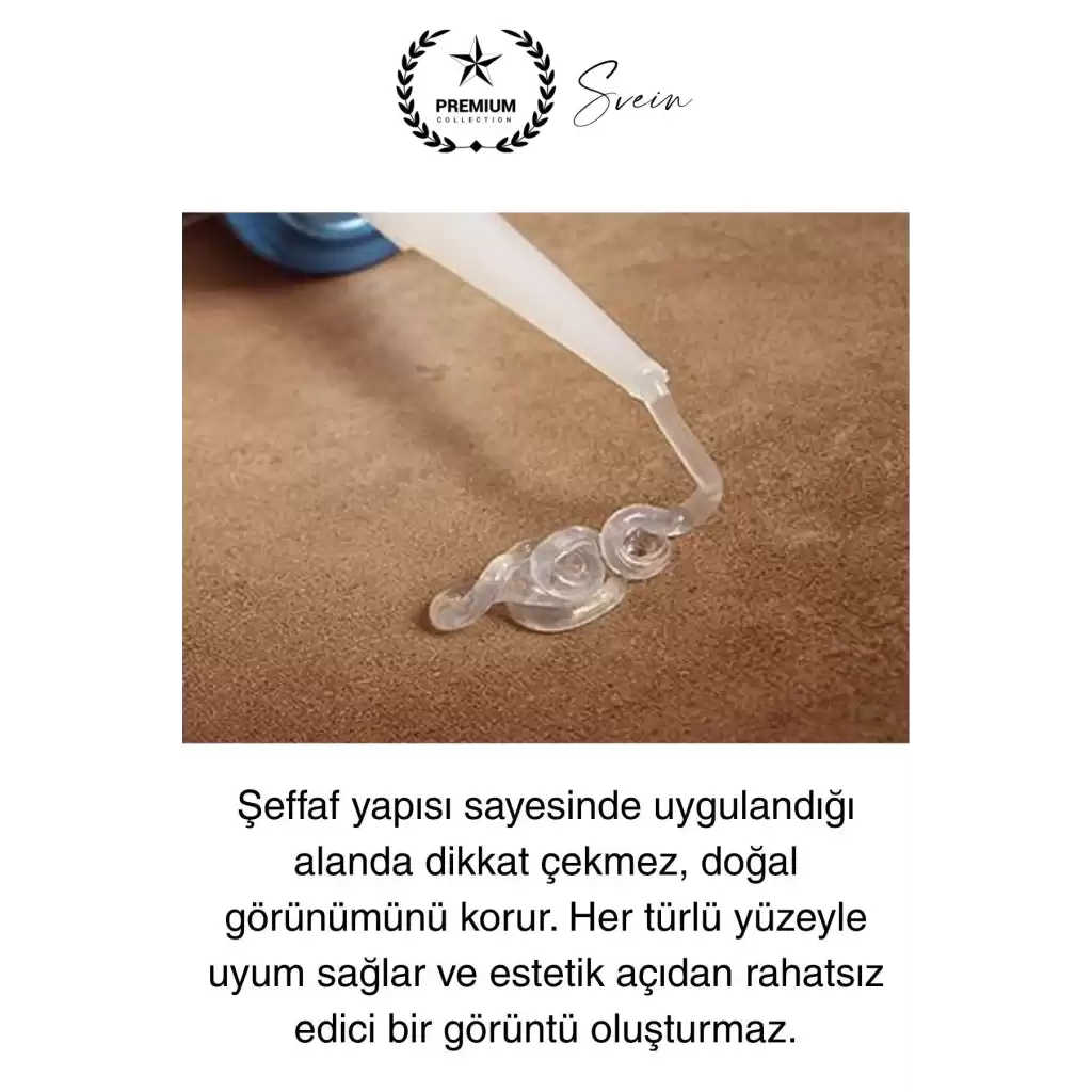 Premium 40 gr Üniversal Sızdırmaz Şeffaf Tüp Silikon Mutfak Banyo Küvet Kenarı Elastik İzolasyon