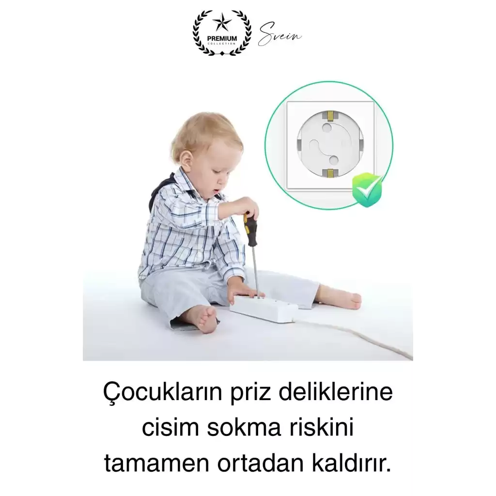 6 Adet Sert Plastik Dayanıklı Bebek Çocuk Priz Koruma Güvenlik Koruyucu Aparat Emniyet Kapağı Beyaz